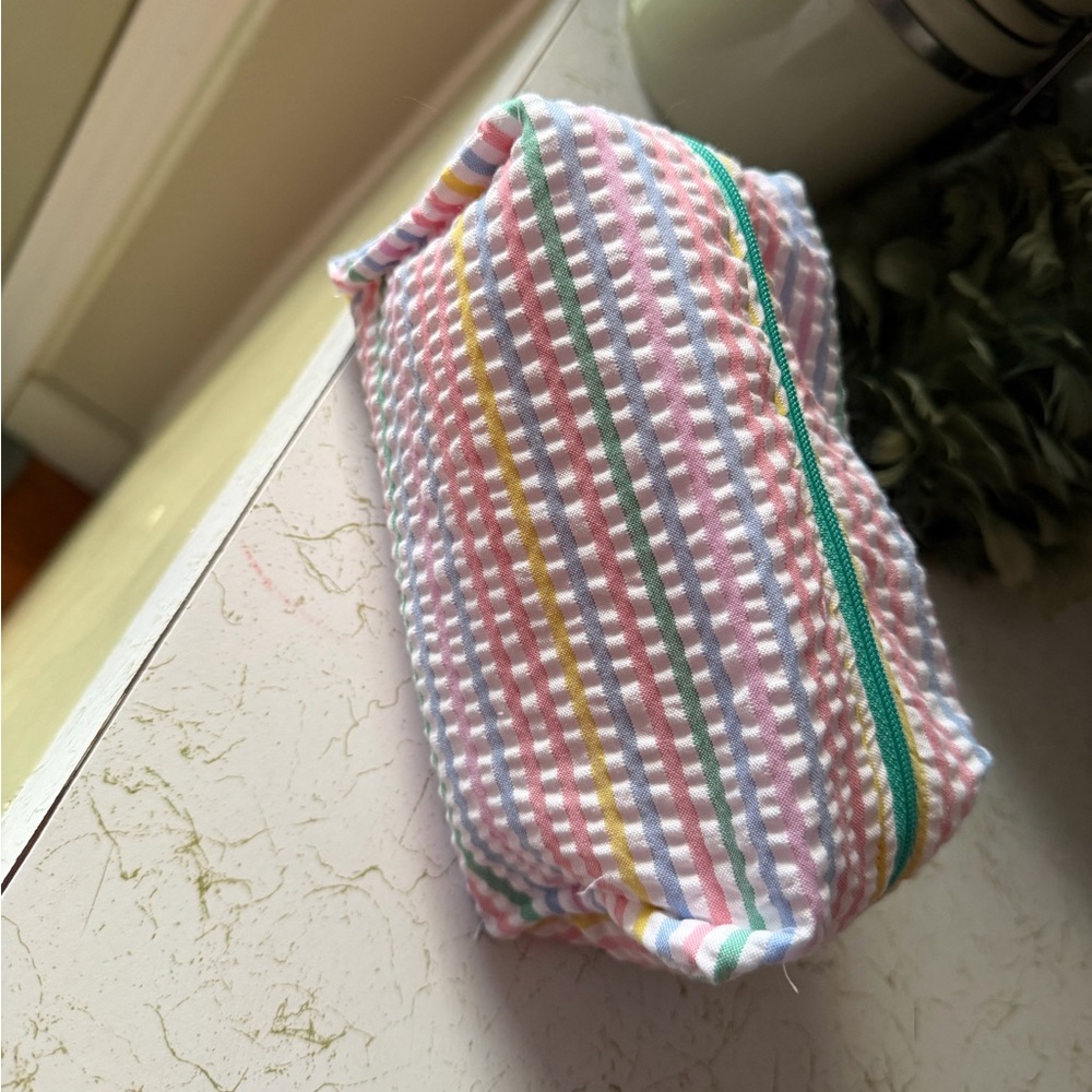 Striped Multicolor Cosmetic Bag